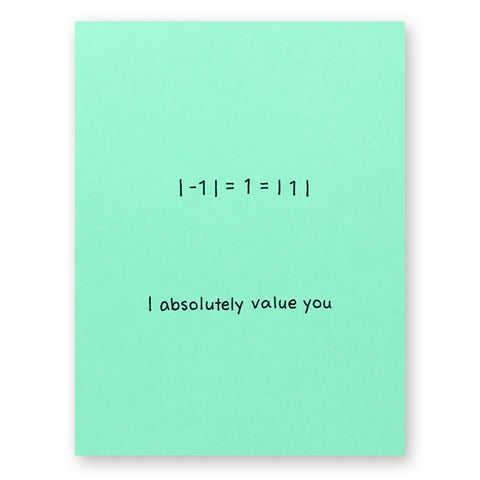 Absolutely Value You Card