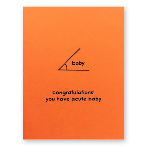 Acute Angle Baby Card