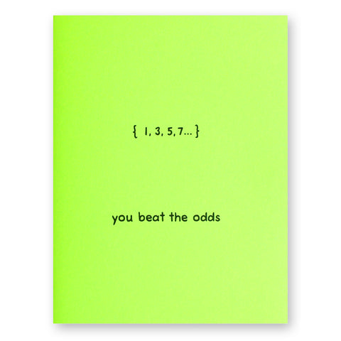 Beat The Odds Card