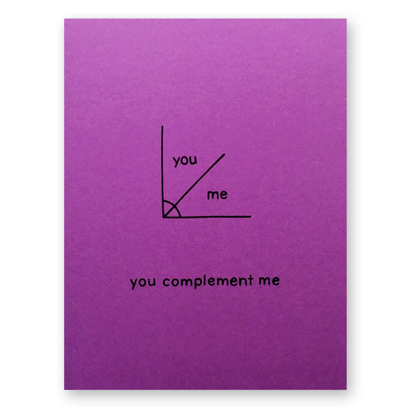 Complementary Angles Card