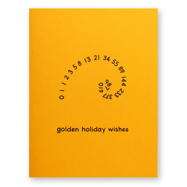Fibonacci Golden Holiday Card
