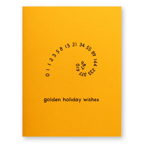 Fibonacci Golden Holiday Card