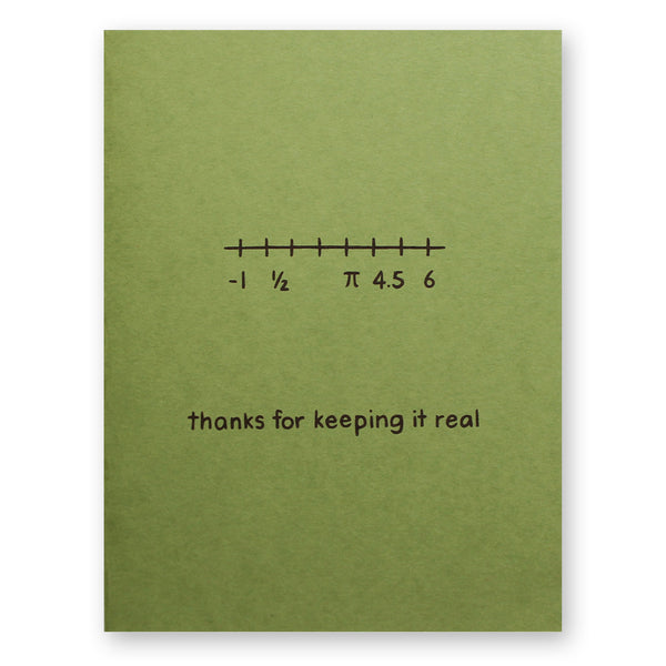 Thanks For Keeping It Real Card
