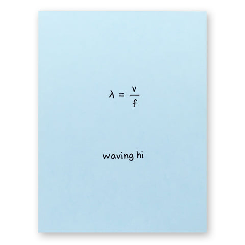 Waving Hi Card