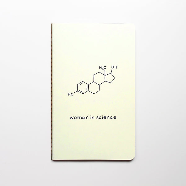 Woman in Science Notebook