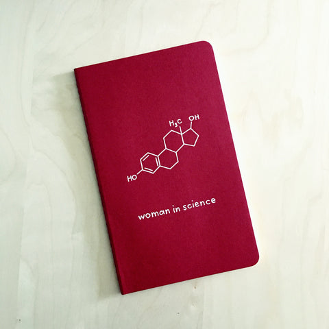 Woman in Science Notebook