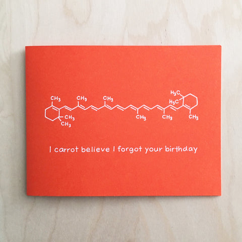 Carrot Belated Birthday Card