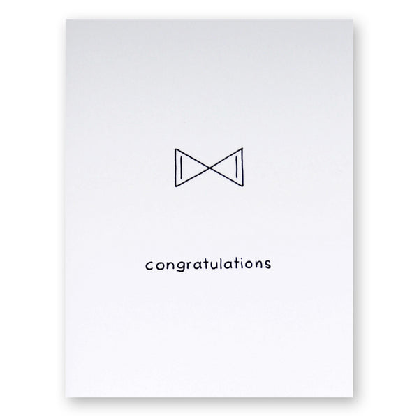 Bow Tie Congratulations Card