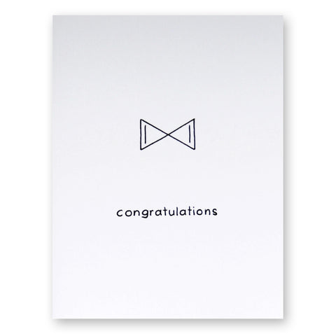 Bow Tie Congratulations Card