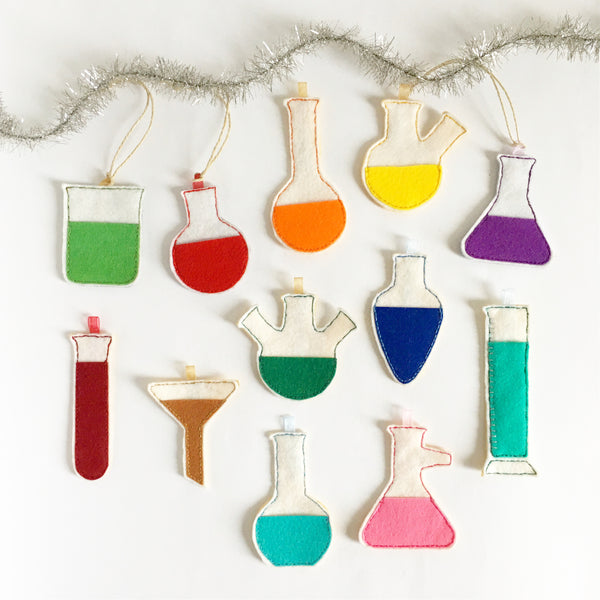 12 Days of Science Lab Ornament Set