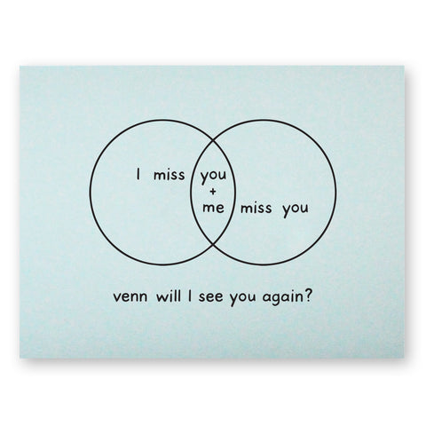 Venn Will I See You Card