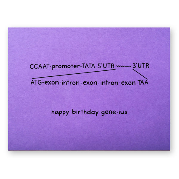 Gene-ius Genetics Birthday Card