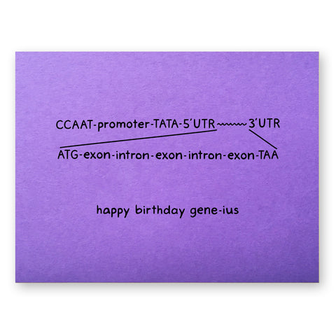 Gene-ius Genetics Birthday Card
