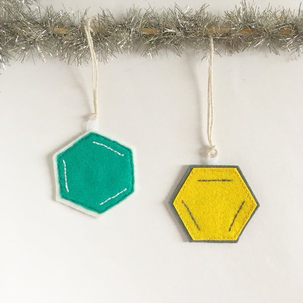 Benzene Molecule Ornament Set