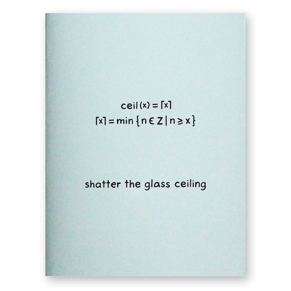 Shatter the Glass Ceiling Math Card