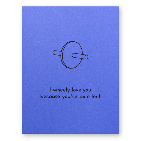 Wheel and Axle Valentine Card