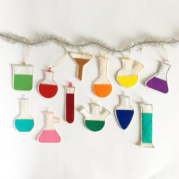 12 Days of Science Lab Ornament Set