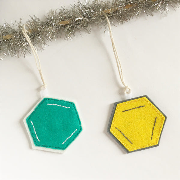 Benzene Molecule Ornament Set