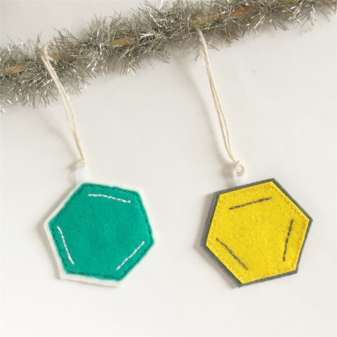 Benzene Molecule Ornament Set