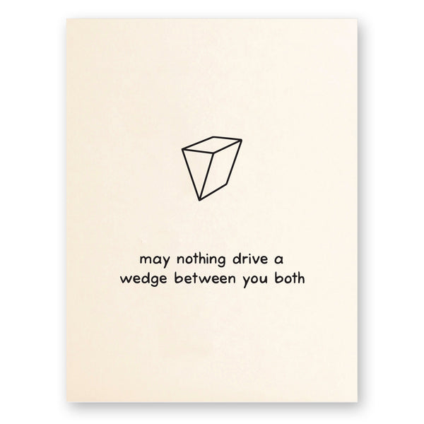 Wedge Wedding Card