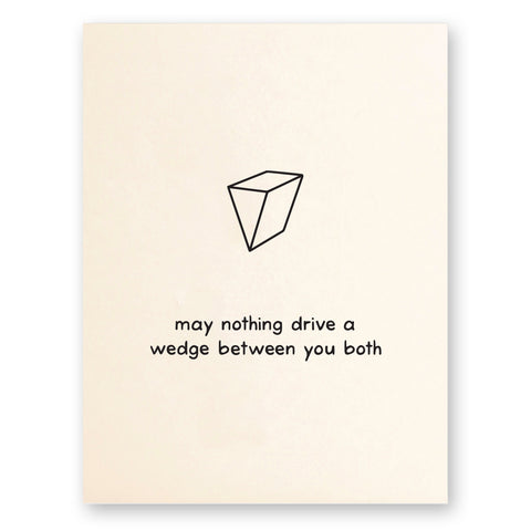 Wedge Wedding Card