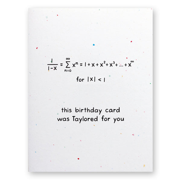 Taylor Series Birthday Card - The Chemist Tree