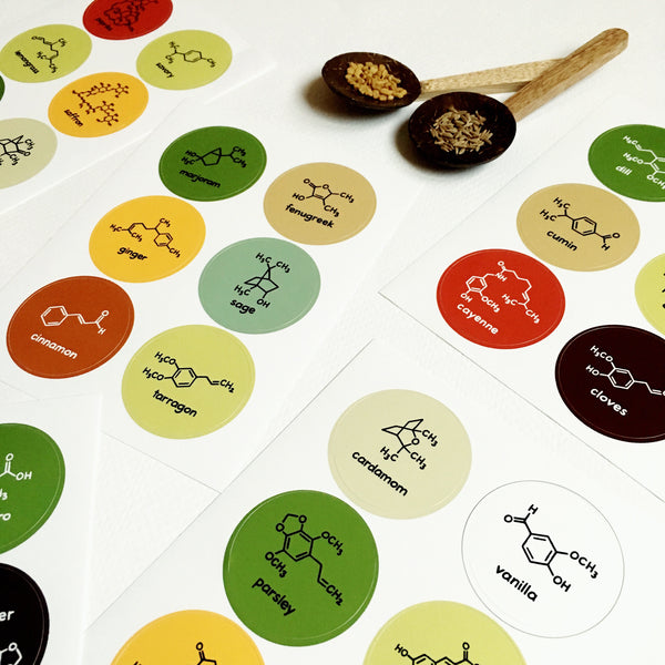 Herbs & Spices Jar Labels