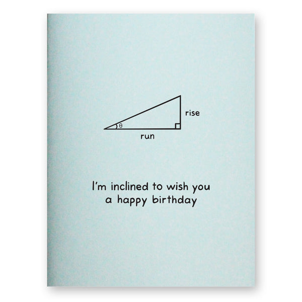 Inclined Plane Birthday Card