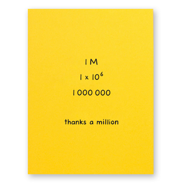 Thanks A Million Card