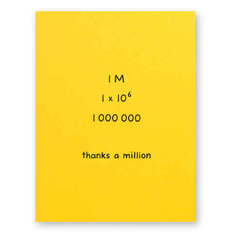 Thanks A Million Card