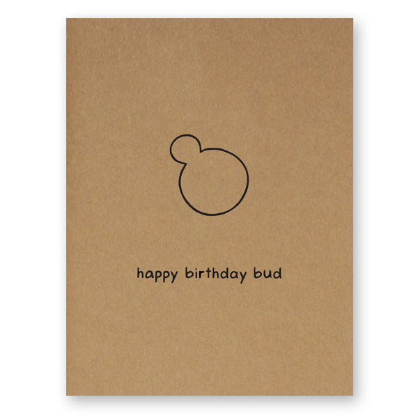 Bacteria Bud Birthday Card