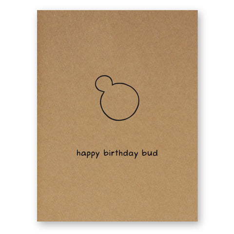 Bacteria Bud Birthday Card