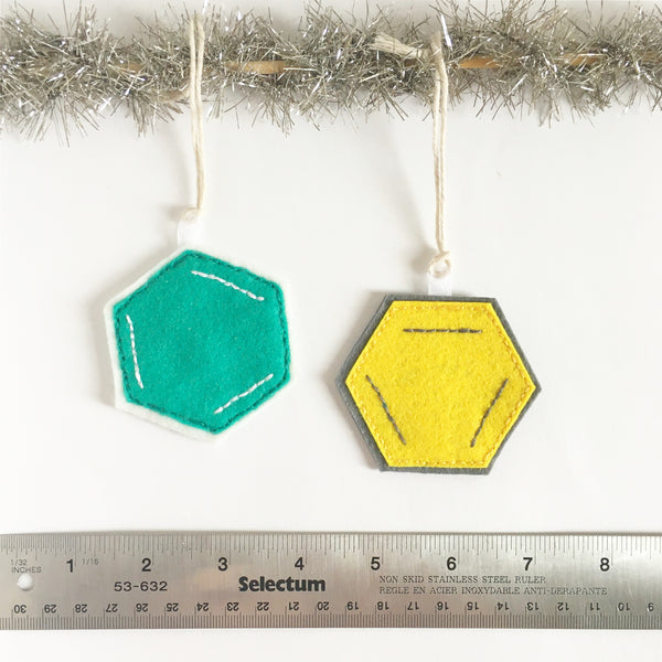 Benzene Molecule Ornament Set