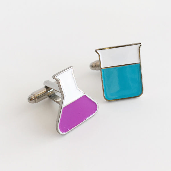 Flask + Beaker Cufflinks