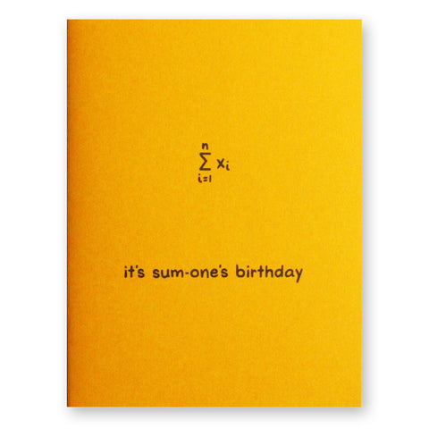 Sum One’s Birthday Card