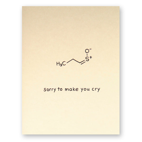 Onion Apology Card